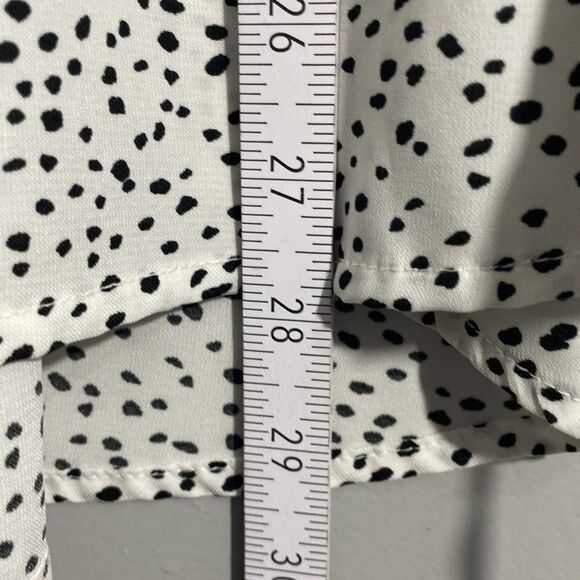 Isabel Maternity Women’s M Black White Roll-Tab Long Sleeve Blouse Back Tie - Picture 11 of 15